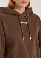 Jacquemus Le Hoodie Gros Grain Hooded Cotton Sweatshirt Brown Dark