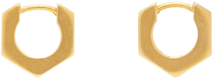 Photo: Maison Margiela Gold Bolt & Nut Hoop Earrings