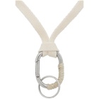Jil Sander Off-White Ring Keychain Necklace