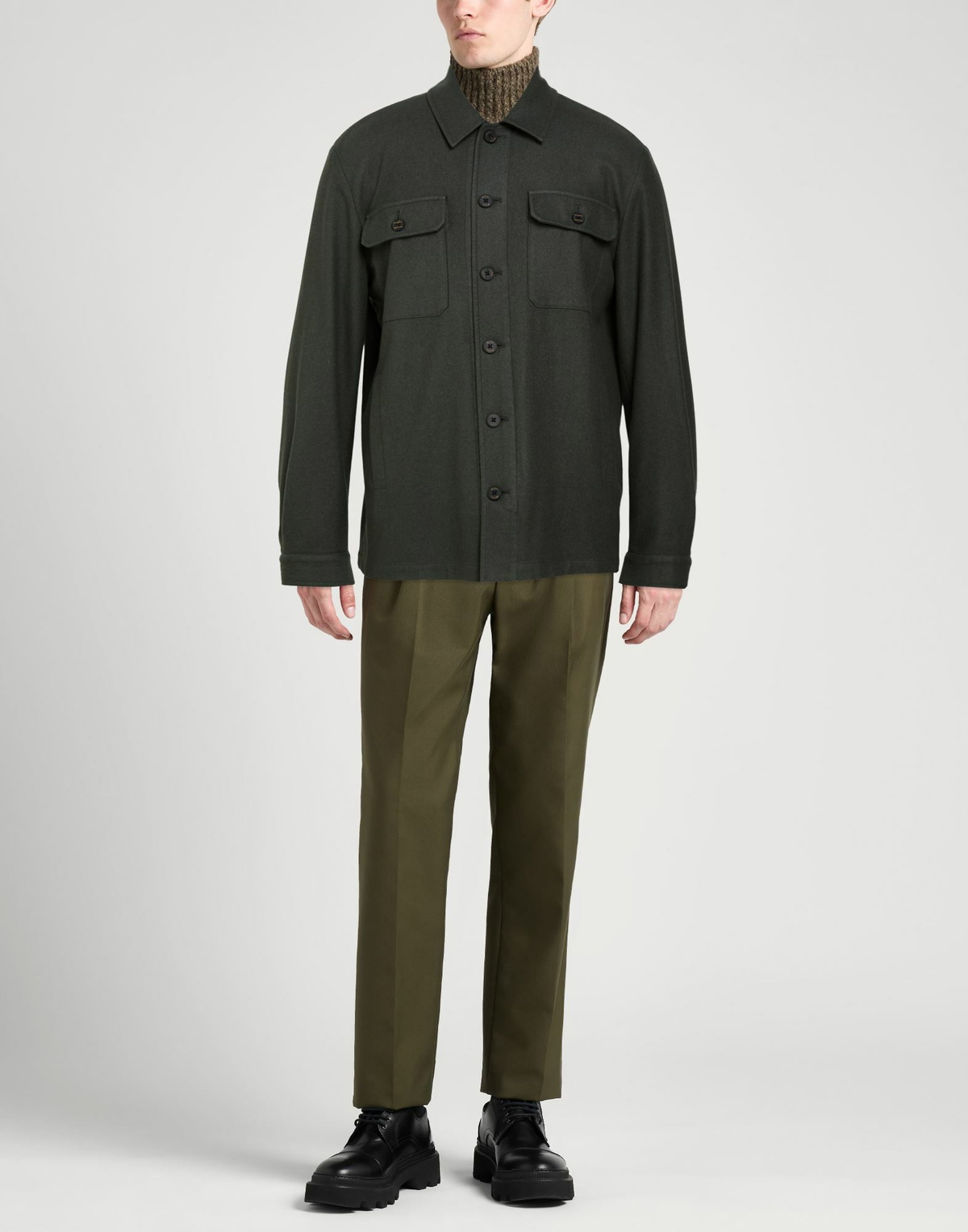 Drumohr Mens Jacket Dark in Green