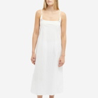 Deiji Studios Women's Simple Cotton Dress in White