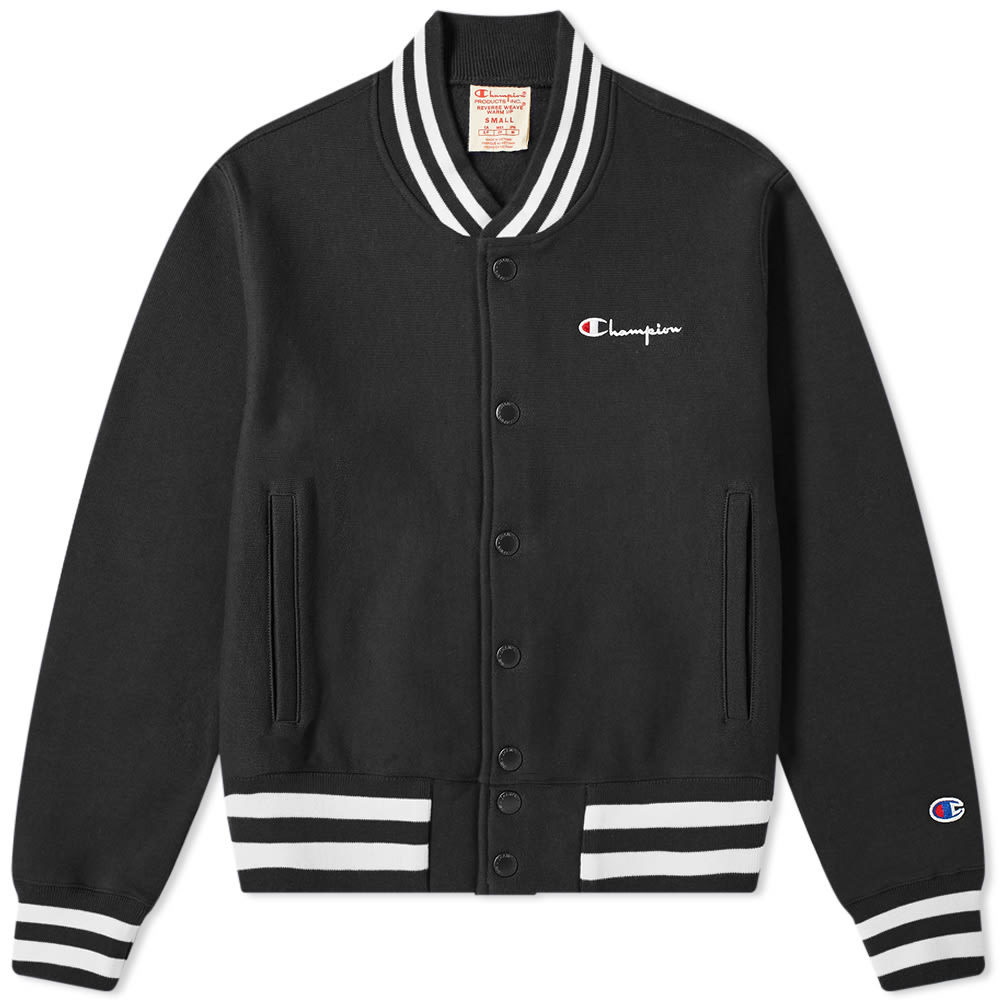 Champion Reverse Weave Small Script Logo Coach Jacket Black END