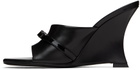 Versace Black Gianna Ribbon Wedge Mules