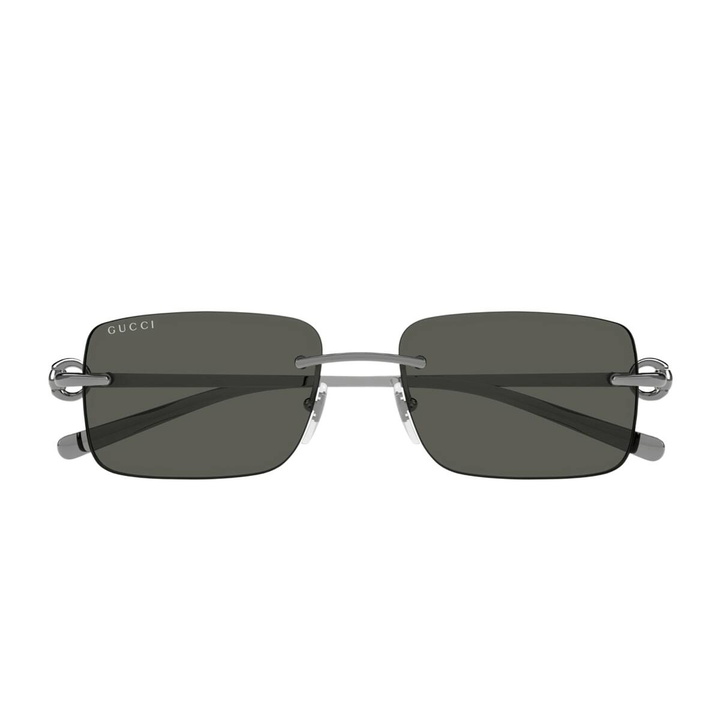 Photo: Gucci Eyewear Gucci Gg1703s Linea Horsebit 001 Ruth 001 Ruthenium Grey Sunglasses