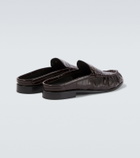 Saint Laurent Le Loafer eel leather mules