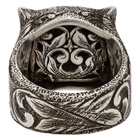 Gucci Silver Feline Garden Ring