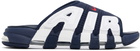 Nike Navy Air More Uptempo Pool Slides