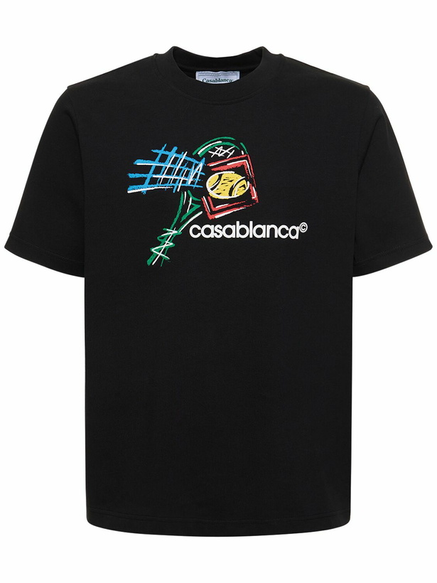 Photo: CASABLANCA Croquis De Tennis Screen Printed T-shirt