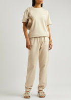 Jacquemus Le Jogging Logo Cotton Sweatpants Beige