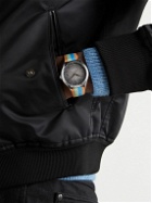 laCalifornienne - Striped Leather Watch Strap - Blue