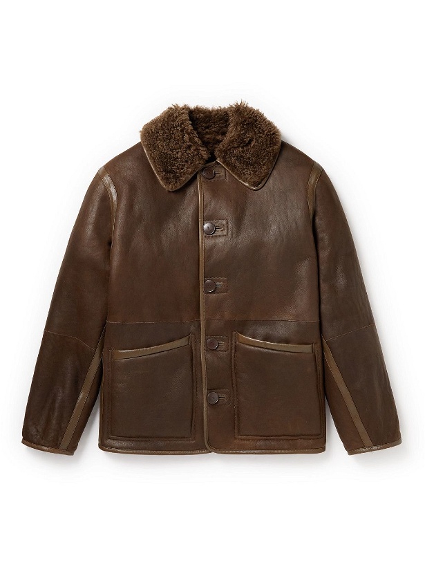 Photo: Lemaire - Reversible Shearling Jacket - Brown