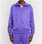 Needles - Glittered Webbing-Trimmed Tech-Jersey Track Jacket - Purple