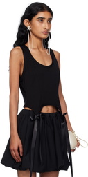 Simone Rocha Black Bow Tail Easy Tank Top