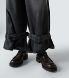 JW Anderson Belt-detail faded wide-leg jeans