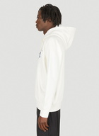 Embroidered Mountain Hooded Sweatshirt in White