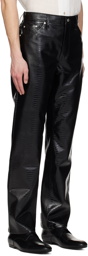 Séfr Black Londre Faux-Leather Trousers