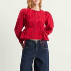 Damson Madder Women's Charlize Stripe Blouse in Red