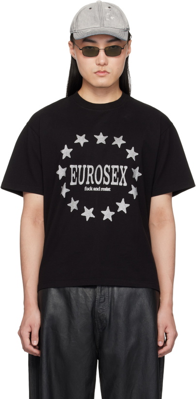 Photo: Carne Bollente SSENSE Exclusive Black Printed T-shirt