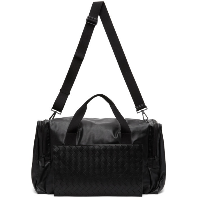 Photo: Bottega Veneta Black Intrecciato Packable Duffle Bag