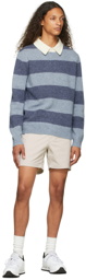 Polo Ralph Lauren Blue Striped Wool Rugby Sweater