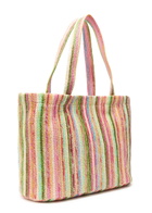 Jimmy Choo Beach Striped Raffia Tote - Green - One Size