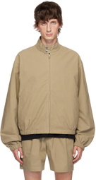 John Elliott Beige Cotton Harrington Jacket