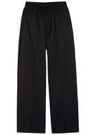 Wardrobe.nyc Pintucked Jersey Trousers Black
