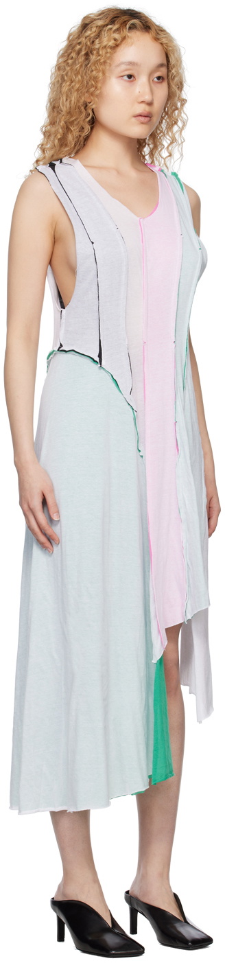 Edward Cuming White Ruched Midi Dress