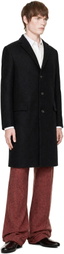 Dries Van Noten Black Wool Coat