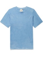 11.11/eleven eleven - Bandhani-Dyed Organic Cotton-Jersey T-Shirt - Blue