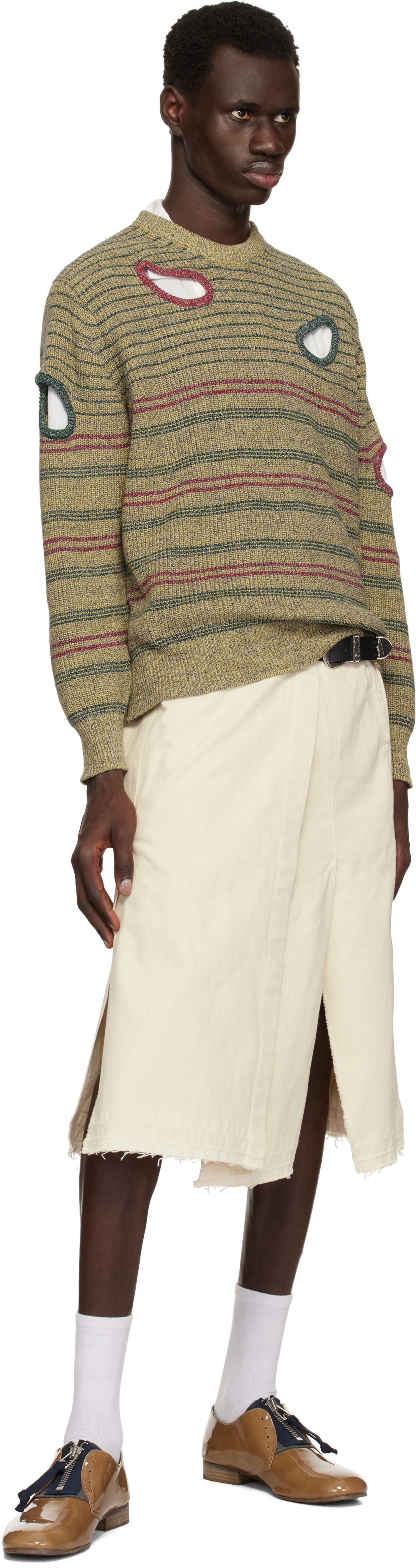 Toga Virilis Multicolor Hole Knit Sweater