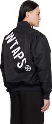 WTAPS Black 'Team' Varsity Jacket