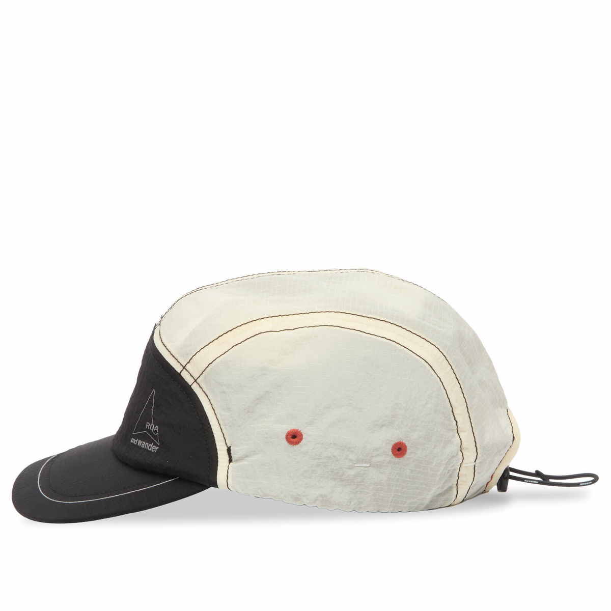 and wander Men's x ROA Ripstop Wind Cap in Off White 