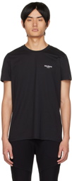 Balmain Black Flocked T-Shirt