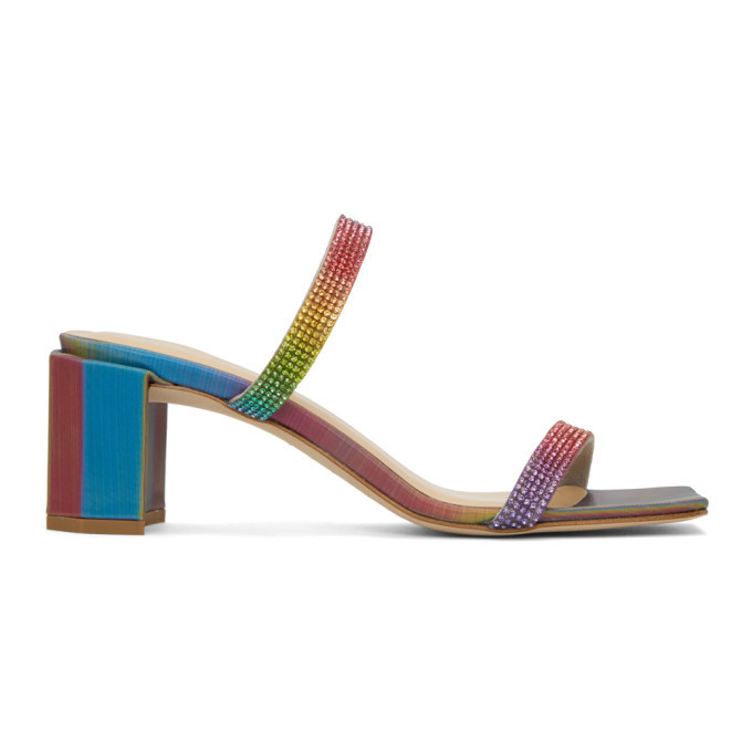 BY FAR Multicolor Crystal Tanya Heeled Sandals By Far