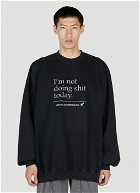 VETEMENTS Slogan Sweatshirt male Black