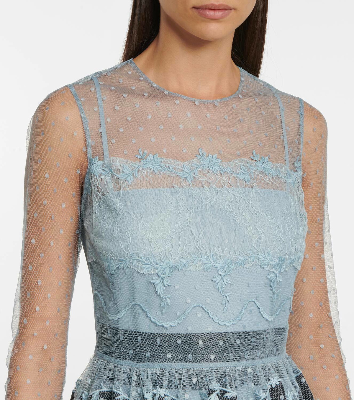 REDValentino Tiered lace minidress