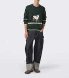 JW Anderson Embroidered wide-leg jeans