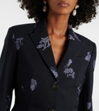 Erdem Wool and cotton jacquard blazer