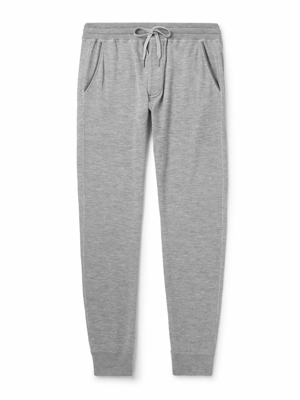 Photo: TOM FORD - Tapered Cashmere and Silk-Blend Sweatpants - Gray