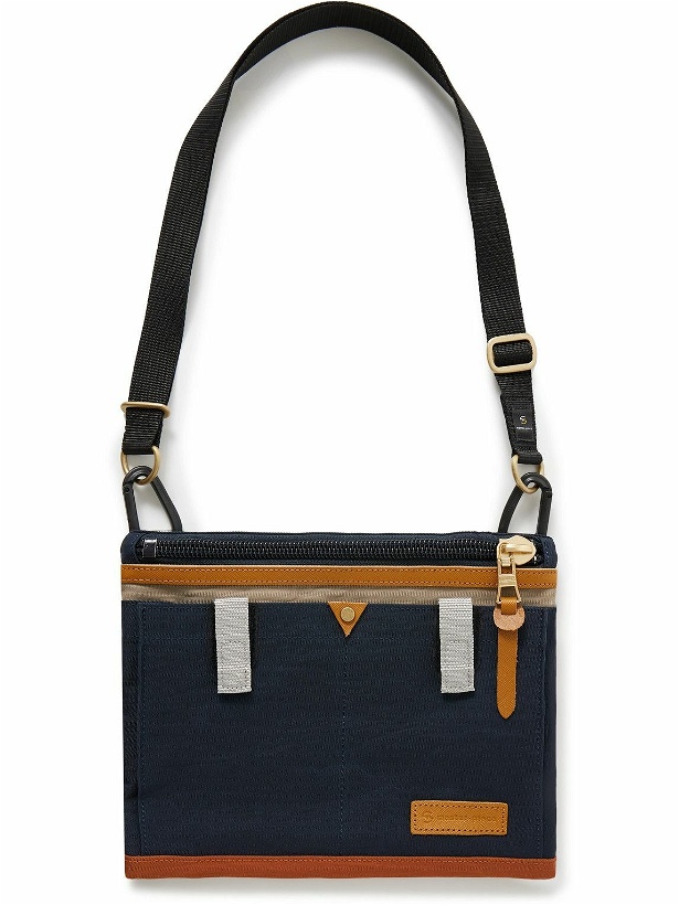 Photo: Master-Piece - Link Leather-Trimmed Colour-Block Twill Messenger Bag