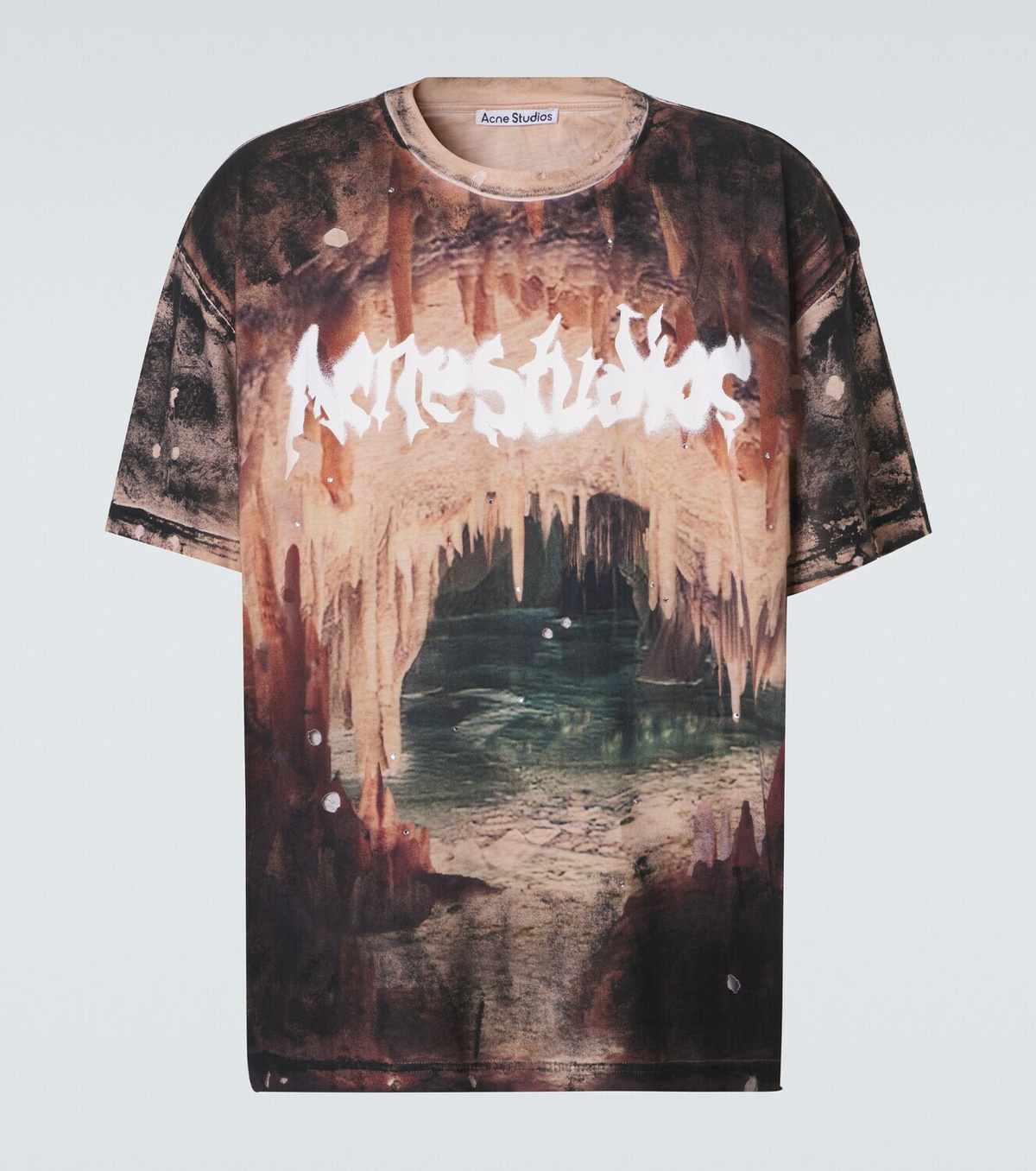 Acne Studios Embellished printed cotton jersey T-shirt Acne Studios