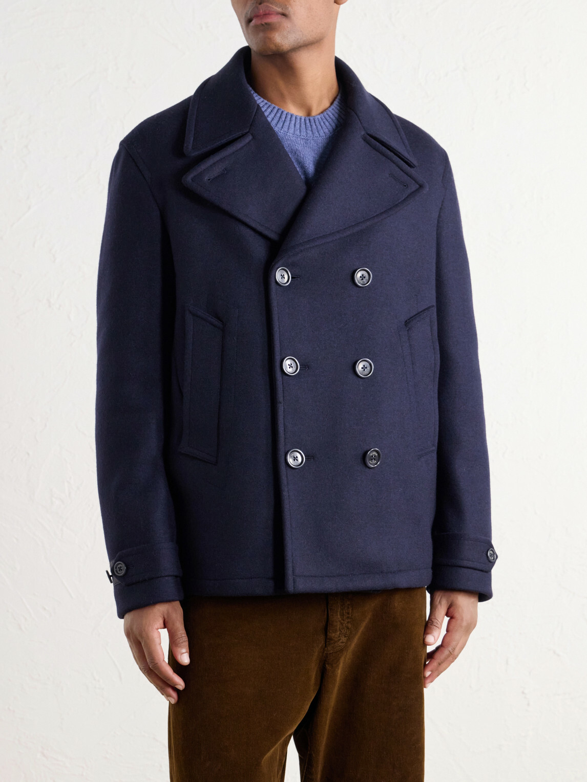 Valstar - Ben Padded Wool-Blend Felt Peacoat - Blue