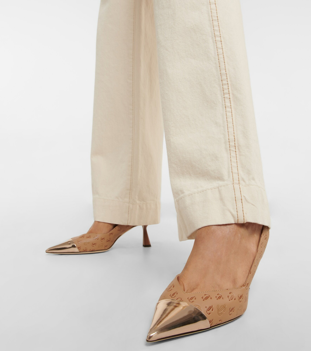 Jimmy Choo - Liya 65 embossed faux leather pumps Jimmy Choo