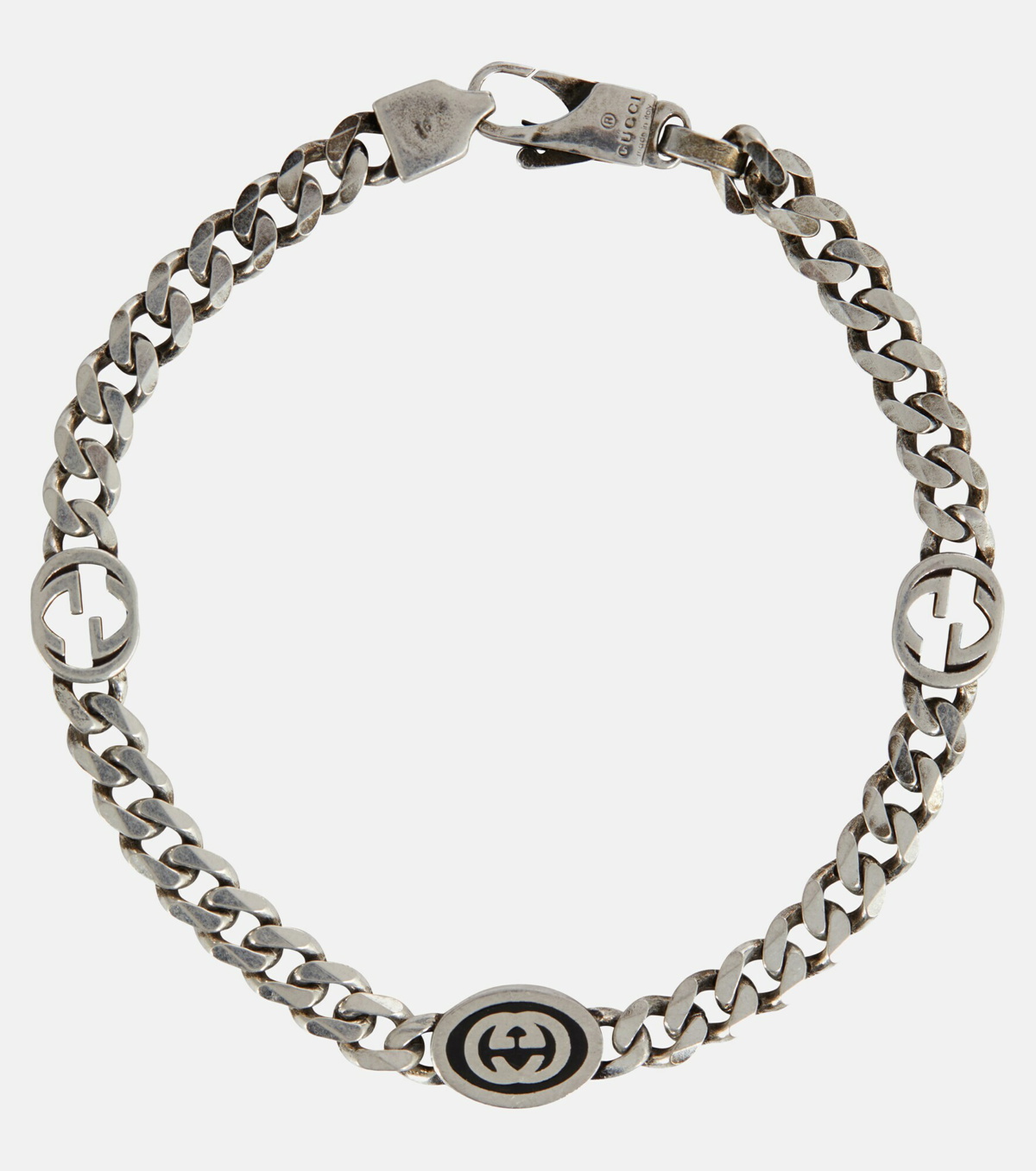 Gucci Men's Sterling Silver Chain Bracelet