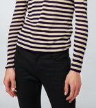 Saint Laurent - Linen and silk-blend striped top