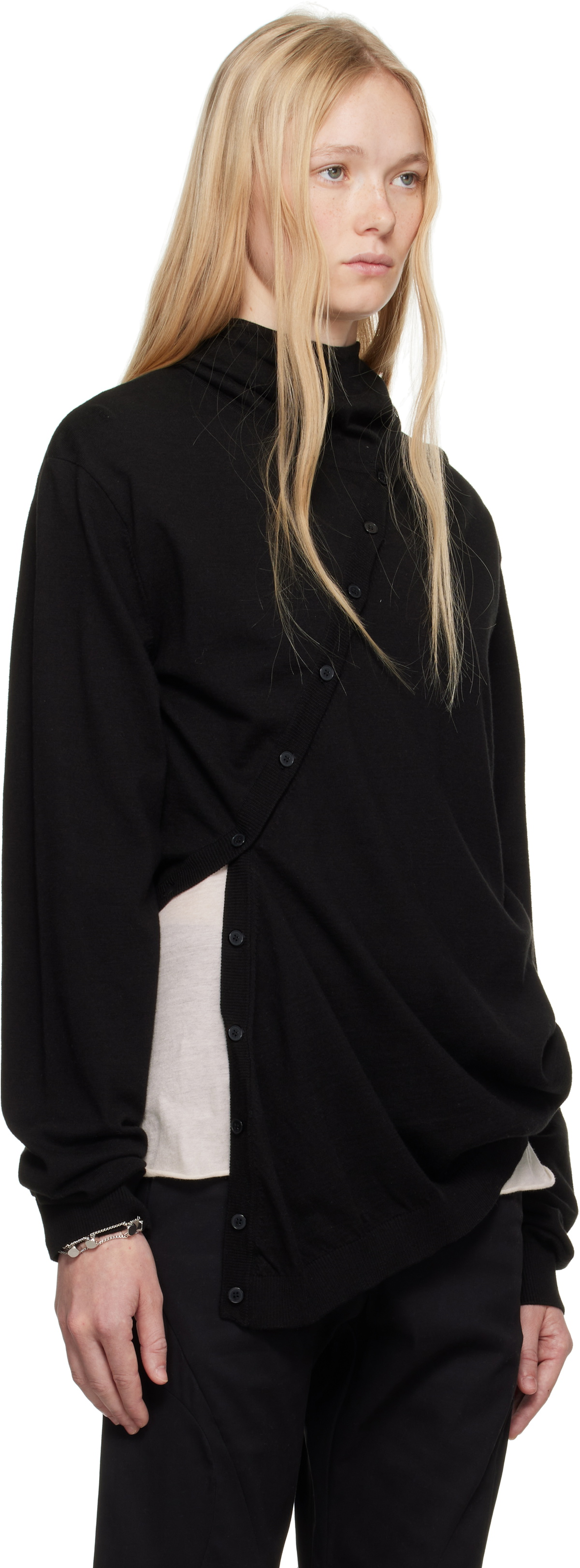 POST ARCHIVE FACTION (PAF) Black 8.0 Center Knit Hoodie