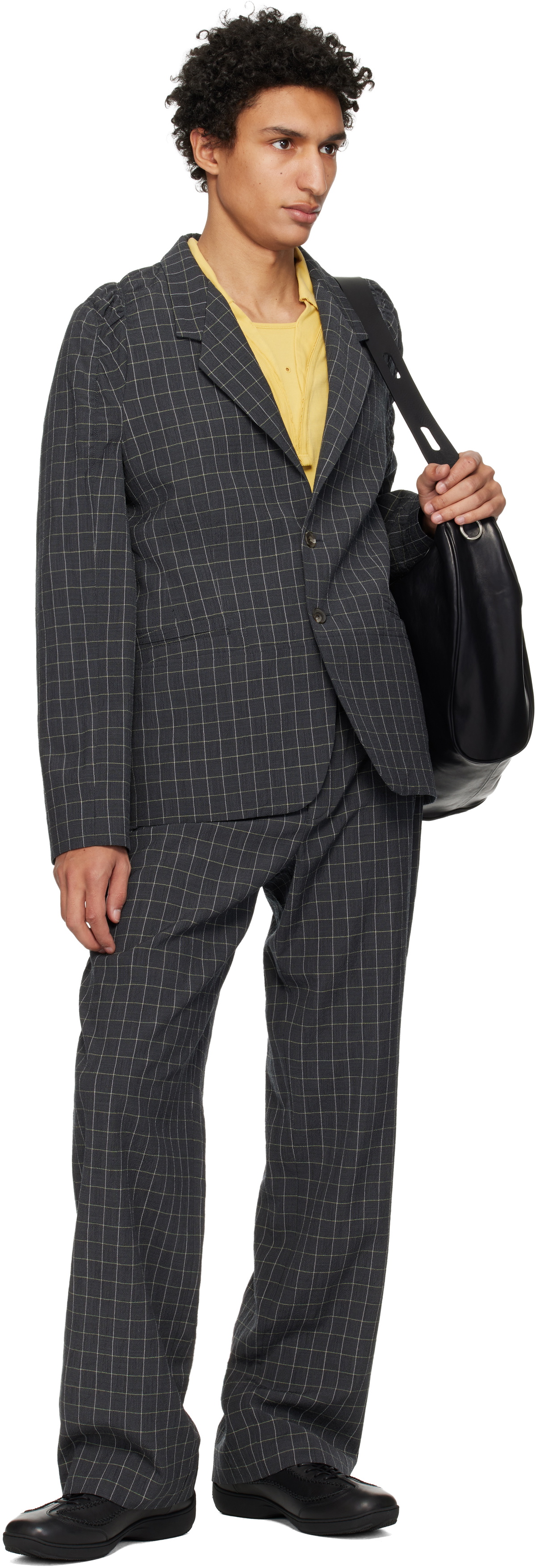 Kiko Kostadinov Gray Minna Blazer