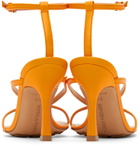 Bottega Veneta Orange Stretch Heeled Sandals