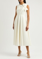 Roksanda Brigitte Pleated Midi Dress Ivory